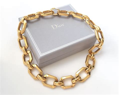 christain dior choker|Christian Dior chunky necklace.